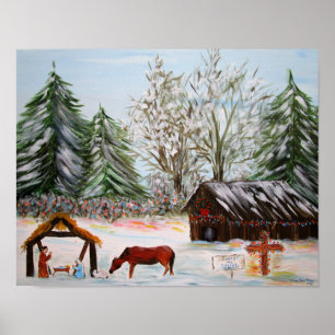 Landennativiteitskerstscène Poster