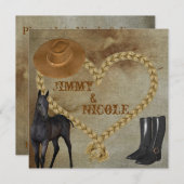 LANDENPARTIJWEDDINVITATIE KAART (Voorkant / Achterkant)