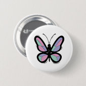 Landenpatchwork Butterfly Ronde Button 5,7 Cm (Voorkant /achterkant)
