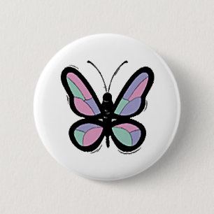 Landenpatchwork Butterfly Ronde Button 5,7 Cm