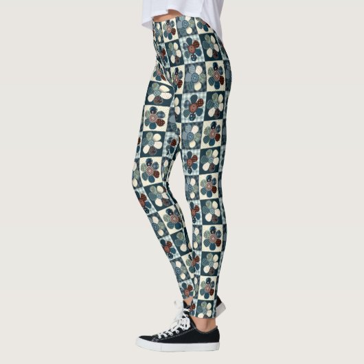 Landenpatchworkbloemen Leggings (Links)