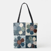 Landenpatchworkbloemen Tote Bag (Achterkant)