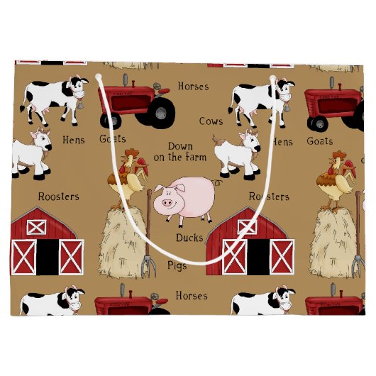Landenpatroon grote cadeautas met Boerderij (Achterkant)