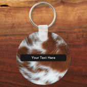 landenpatroon van Westerne Koe Sleutelhanger (Achterkant)