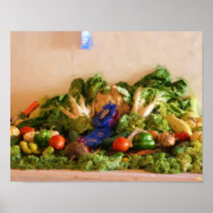 Landenprijs Fair Vegetable Pastel Painting Poster