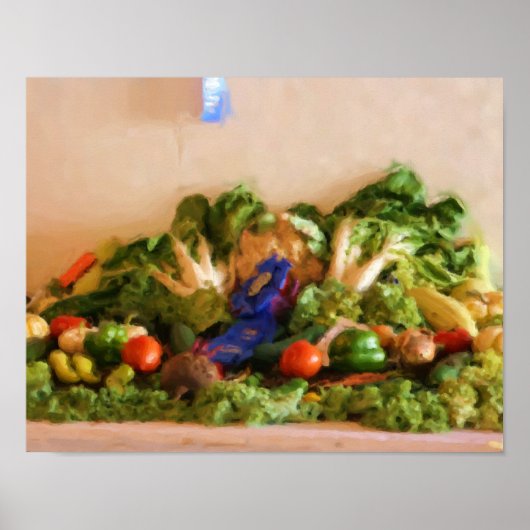 Landenprijs Fair Vegetable Pastel Painting Poster (Voorkant)