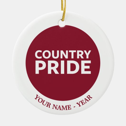 Landenprijs Keramisch Ornament (Voorkant)