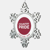 Landenprijs Tin Sneeuwvlok Ornament (Rechts)