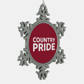 Landenprijs Tin Sneeuwvlok Ornament (Links)