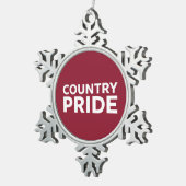 Landenprijs Tin Sneeuwvlok Ornament (Rechts)