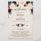 Landenprogramma Burgundy Navy Floral Rustic (Voorkant)