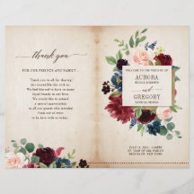 Landenprogramma Burgundy Navy Floral Rustic Boho
