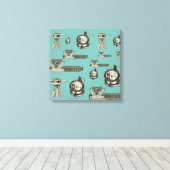 Landenquête voor enquête-instrumenten canvas afdruk (Insitu (Houten vloer))