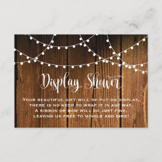 Landenreekslampjes tonen Shower Insert Informatiekaartje