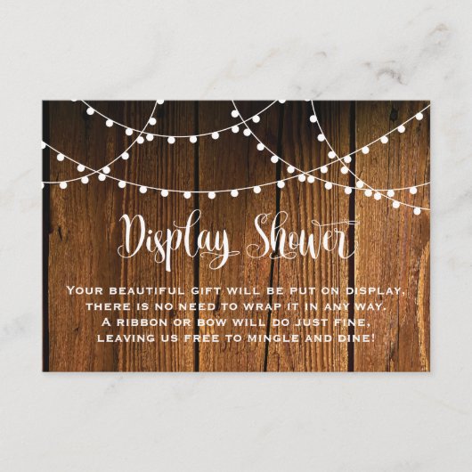 Landenreekslampjes tonen Shower Insert Informatiekaartje (Voorkant)