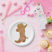 Landenroet en pet silhouet papieren bordje (Feest)