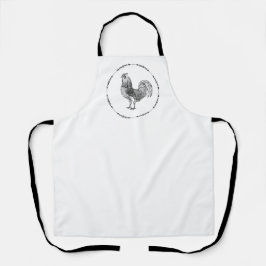Landenroster zwart-wit schort