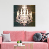 Landenschors Rustische kroonkandelaar Canvas Afdruk (Insitu (Woonkamer))