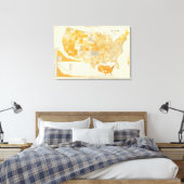 landenschuld per hoofd van de bevolking canvas afdruk (Insitu (Slaapkamer))
