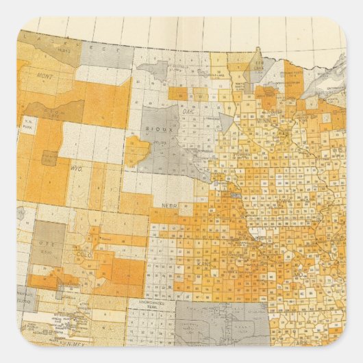 landenschuld per hoofd van de bevolking vierkante sticker (Voorkant)