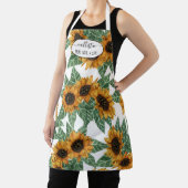 Landenschurkgeel zonnebloemen Waterverf Patroon Schort (Insitu)