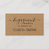 Landenscript, Kraft Engagement Party Ticket Informatiekaartje (Voorkant)