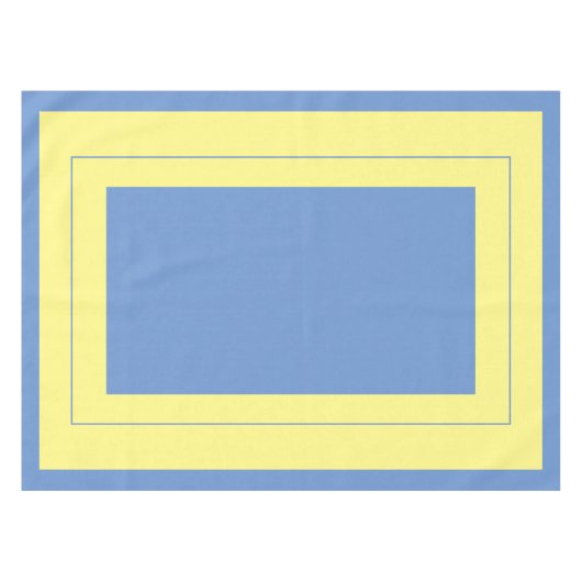 Landenstijl, blauw en geel, katoen tafelkleed (Voorkant (Horizontaal))