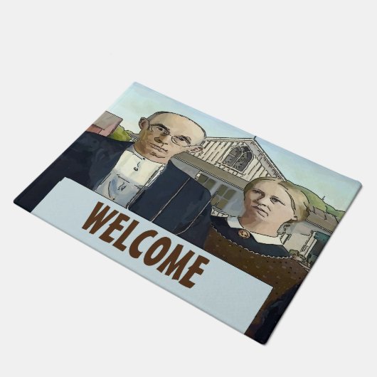 Landenstijl boeren, personaliseer Vloermat Deurmat (Schuin)