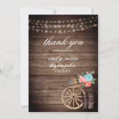 Landenstormloop met Blauwgroen en koraalbloemen Bedankkaart (Voorkant)