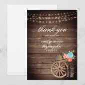 Landenstormloop met Blauwgroen en koraalbloemen Bedankkaart (Voorkant / Achterkant)