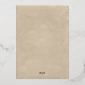 Landentan Waterverf Leaves & Mountain Wedding Folie Uitnodiging (Achterkant)