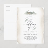 Landentan Waterverf Leaves & Mountain Wedding