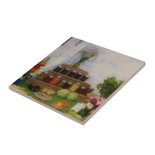 Landentoonoogstscherm Tegeltje (Zijkant)