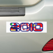 Landenvlag 2010 bumpersticker (Op auto)