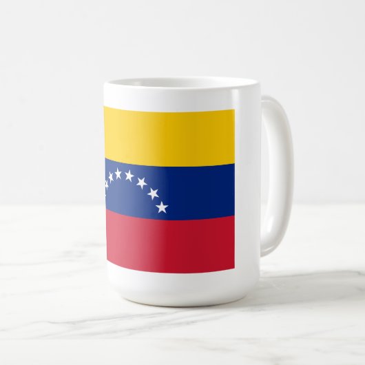 Landenvlag van Venezuela aangepaste koffiemok (Voorkant rechts)