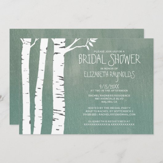 Landenvogels - Bridal Shower-uitnodigingen Kaart (Voorkant / Achterkant)