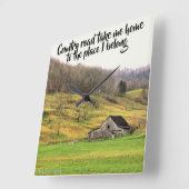 Landenweg brengt me thuis bij de muur vierkante klok (Hoek)