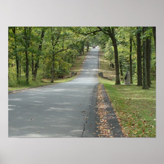 Landenweg door de boommuur-kunst. poster (Voorkant)