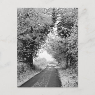 Landenweg in de winter briefkaart