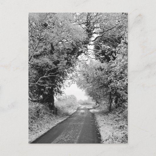 Landenweg in de winter briefkaart (Voorkant)