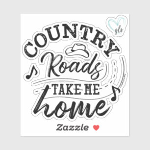 Landenwegen brengen me naar huis ©GraphicLoveShop Sticker
