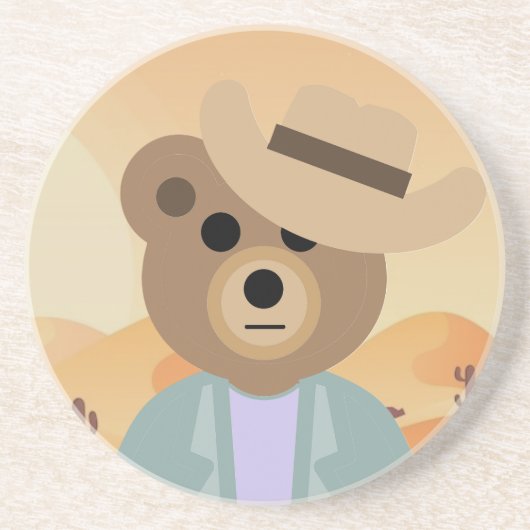 Landenwegen Zandsteen Onderzetter (Voorkant)