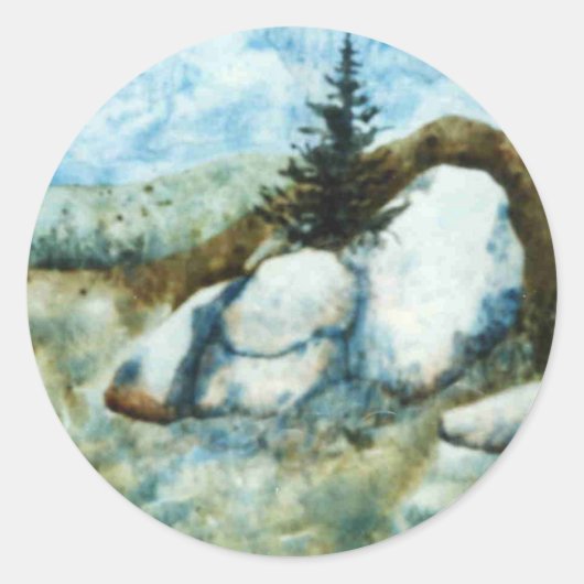 Landenwegticker Ronde Sticker (Voorkant)