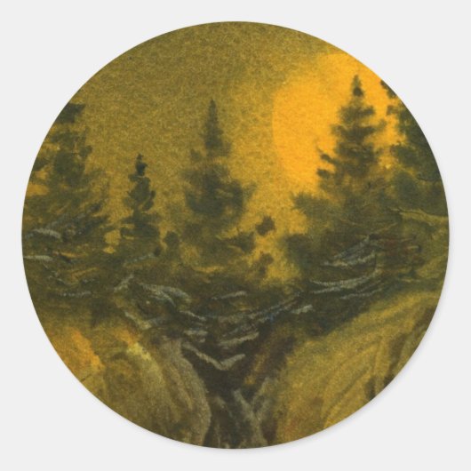 Landenwegticker Ronde Sticker (Voorkant)