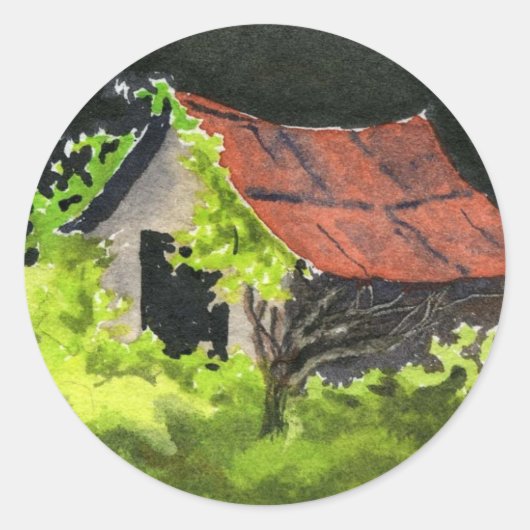 Landenwegticker Ronde Sticker (Voorkant)