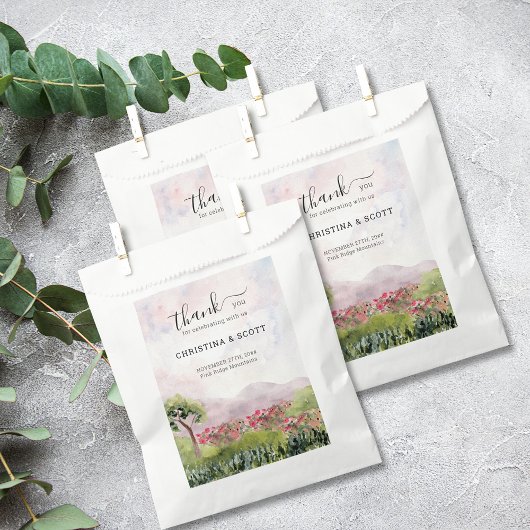 Landenweide Waterverf Dusty Roos Dank u wel Bedankzakje
