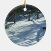 Landenwinterpijnbomen Keramisch Ornament (Achterkant)