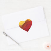 Landenwissel landschap en natuur hart sticker (Envelop)