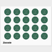 Landenzonnebloem Groen Coördinaat Envelopafdichtin Ronde Sticker (Vel)