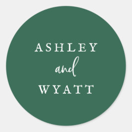 Landenzonnebloem Groen Coördinaat Envelopafdichtin Ronde Sticker